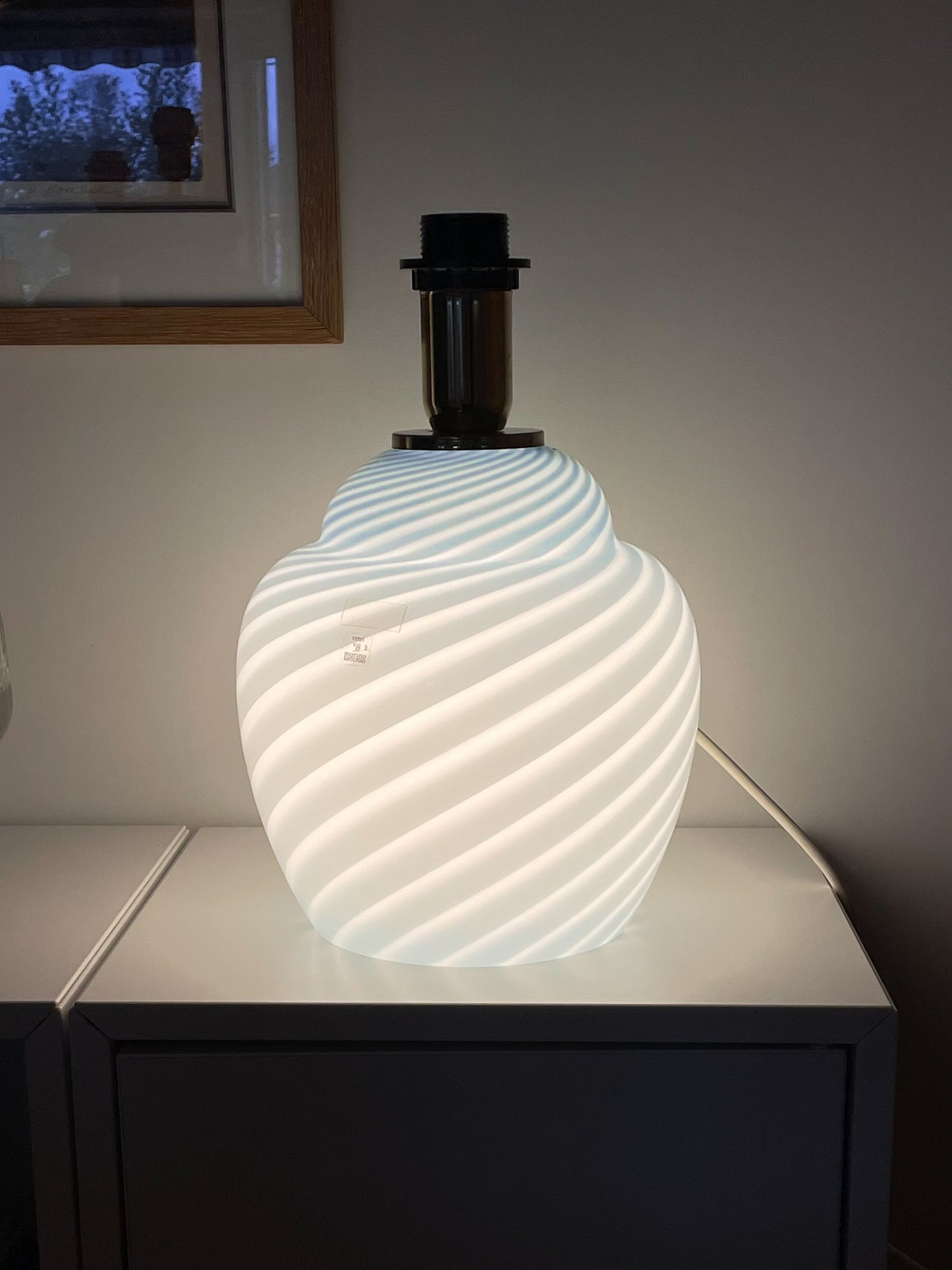 Murano - Lyseblå lampe med dobbel lyskilde