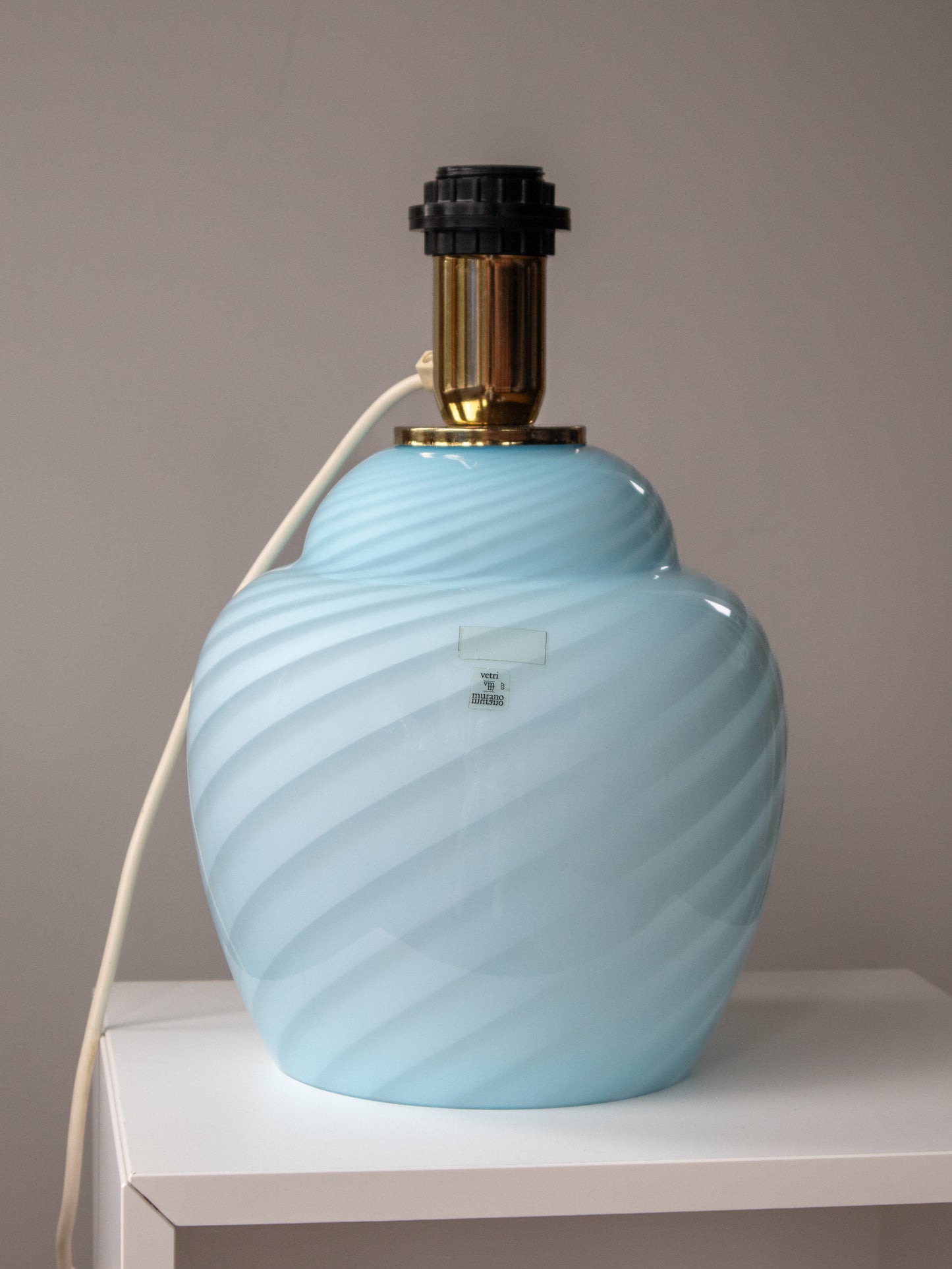 Murano - Lyseblå lampe med dobbel lyskilde